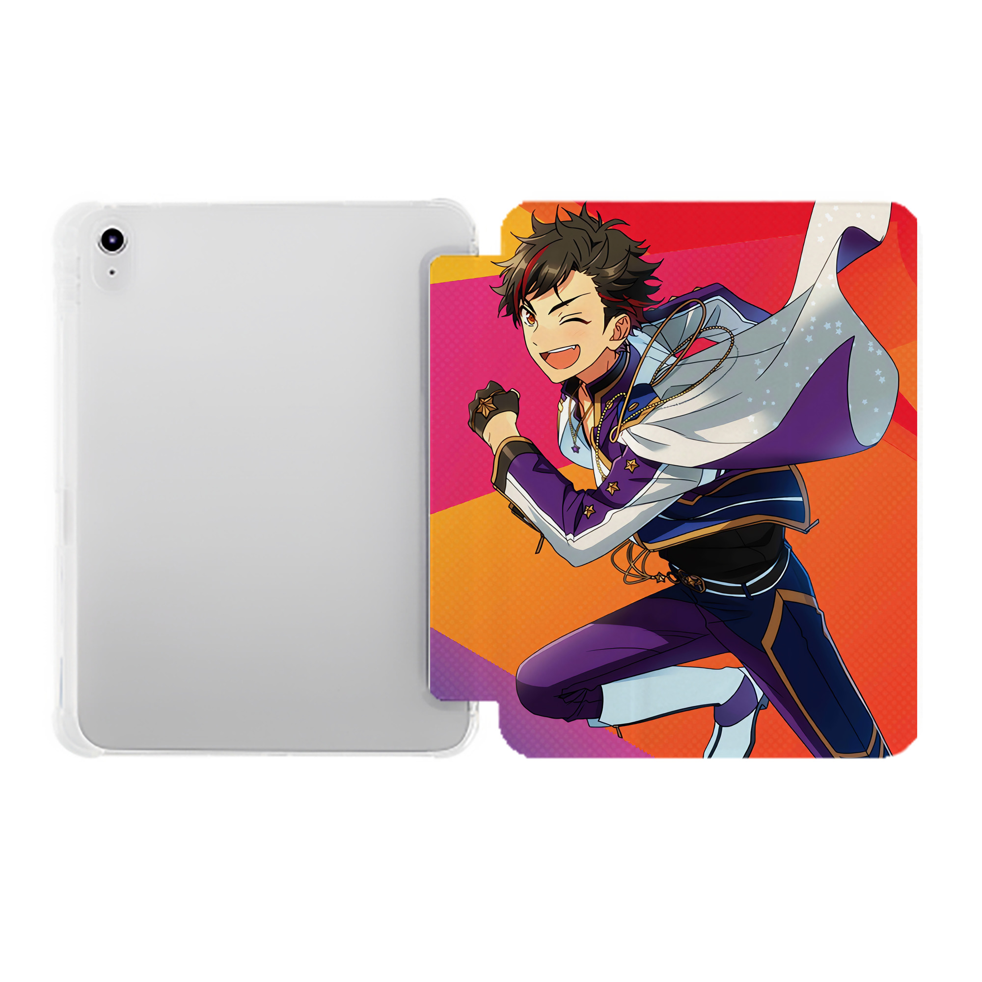 （画像用） あんさんぶるスターズ! Ensemble Stars IPad ケース ペン収納付き 三つ折りスタンド PUレザー×シリコン 対応機種9.5/10.5/10.9インチ